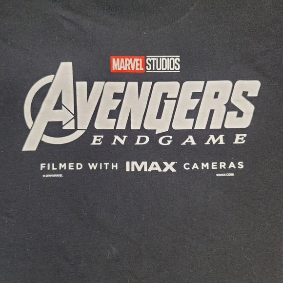 Marvel Avengers Endgame IMAX Movie Promo Iron Man Spiderman Hulk T-Shirt Size L - Picture 6 of 8